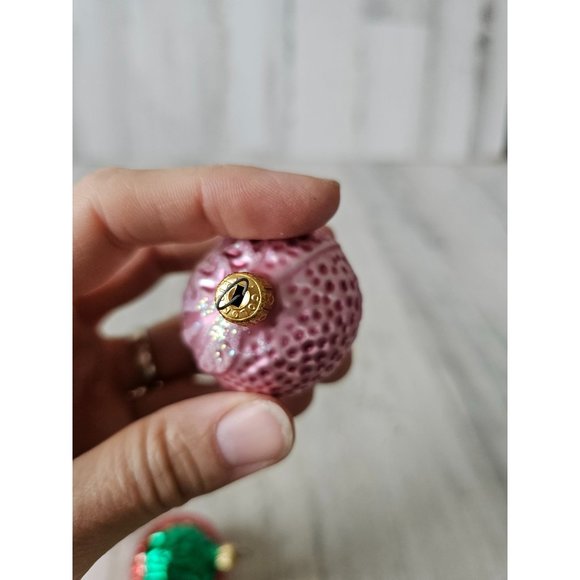 Vintage strawberry glass ornament set Xmas tree Columbia - Picture 13 of 14